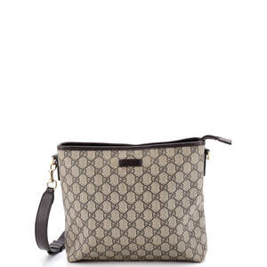 Gucci Zip Top Messenger Bag Gg Coated #240304G91B